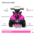 thumbnail image 4 of Cuatrimoto Eléctrica Montable TEK-188L para Niños 3-6 Años Bluetooth Luces LED Música 4 Ruedas Soporta 25 kg Rosa, 4 of 6