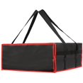 thumbnail image 1 of Bolsa aislante Bodaon para entrega de pizza, 20 x 20 x 8 cm, color negro/rojo, paquete de 1, 1 of 6