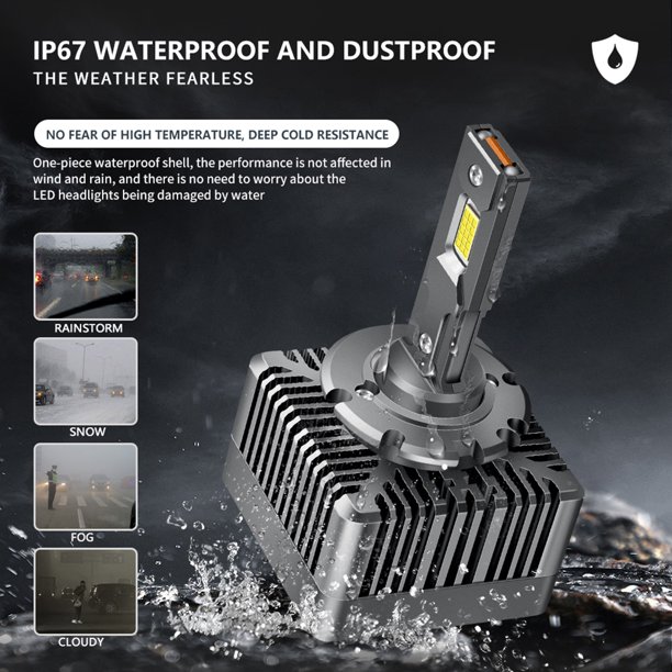 2 uds coche 110W 40000LM LED faro impermeable 6000K Auto Spotlight (D3S) Ehuebsd Accesorios para autos y motos