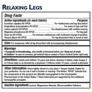 MagniLife Relaxing Legs, Natural Sleep Aid that Calms Jerks, Restlessness, Discomfort - 125 Tablets