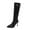Black, variant on Dasayo Black Womans Boots Mid-Calf Dress High Heel Buckles Pointed Toe Elegant Faux Leather Boots Womans Shoes 36