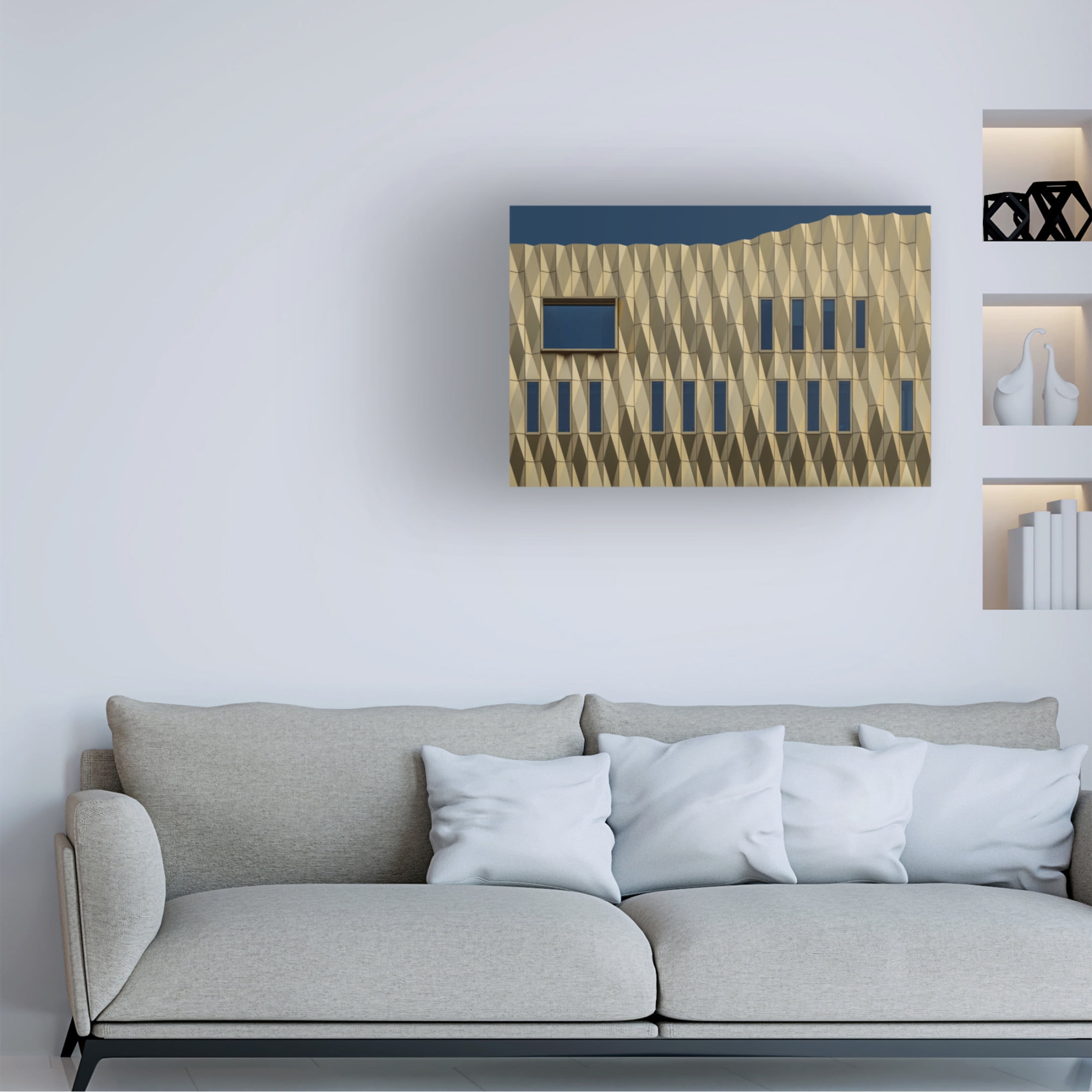 Canvas Wall Art - Theo Luycx 'The Yellow Wall' Wall Art for Living Room, Bedroom, or Office Décor by Trademark Fine Art - 24 x 16 Inches