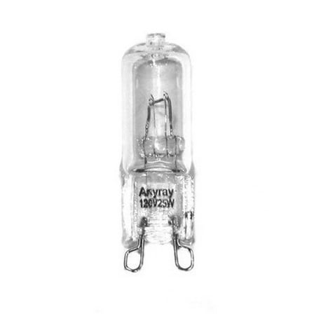 Anyray A1714Y (1)-Bulb G9 120V 25W bulb Crispy Light Bulbs T4 25 Watt Looped Pin Clear 130-Volts