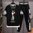 thumbnail image 2 of Ropa para hombre Trajes deportivos con alfabeto Pantalones jogger Conjuntos Camiseta estampada Hombre Top blanco Novedad en chándal a juego Tendencia verano 2024, 2 of 5