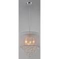 thumbnail image 2 of Artiva  USA Charlotte Silver Textured Silk Shade 3-Light Chrome Crystal Chandelier with Bubbles Glass Ball, 2 of 2