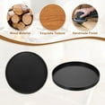 thumbnail image 4 of Uxcell Wooden Serving Tray Round Decorative Platter for Serving Food and Drinks with Stylish Design Black 10.6 inch, 4 of 6