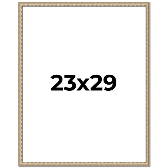 23x29 Frame Silver Real Wood Picture Frame Width 0.75 Inches | Interior Frame Depth 0.5 Inches |