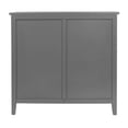 thumbnail image 4 of 3 Drawer Cabinet, Modern Rattan Nightstand Dresser Chest with Wide Drawers and Metal Handles, Farmhouse Wood Storage Organizer for Bedroom, Living Room, Hallway, Entryway (Gray), 4 of 7
