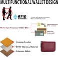 thumbnail image 4 of Credit Card Holder For Women Men Zipper Leather Card Wallet Red, 4 of 5