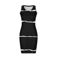 thumbnail image 3 of ICHUANYI Womens Fashion Bodycon Printde Ribbed Sleeveless Tank Dress Crew Neck Camisole Dress Trendy 2024, 3 of 4
