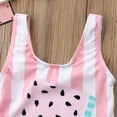 thumbnail image 4 of MesaSe Baby Girls Sleeveless One-piece Swimsuit Watermelon Stripe Print Ruffle Swimwear, 4 of 8