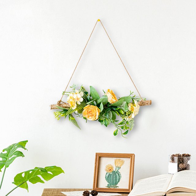 Sokhug Real Appearance Suitable for Front Door Porch Flower Pot Flower Bed Terrace Balcony Birch Stick Artificial Flower