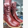 thumbnail image 4 of Wdhugt Bottes à Lacets Arrière pour Femmes, Mode Décontractée, Grande Taille, Mi-Mollet, Automne Hiver, Matériau Pu, 6.5 Us, 4 of 7