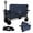 A/Dark Blue, variant on 3-in-1 Folding Wagon Cart with Bench Seat & Rear Folding Tabletop, Heavy Duty Utility Wagon with All-Terrain Wheels, Collapsible for Camping Beach Sports Garden Groceries （Dark Blue）