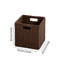 thumbnail image 3 of Foldable Storage Basket with Handles - Woven Rattan Style Organizer for Clothes, Toys, and Home Decor, 3 of 7