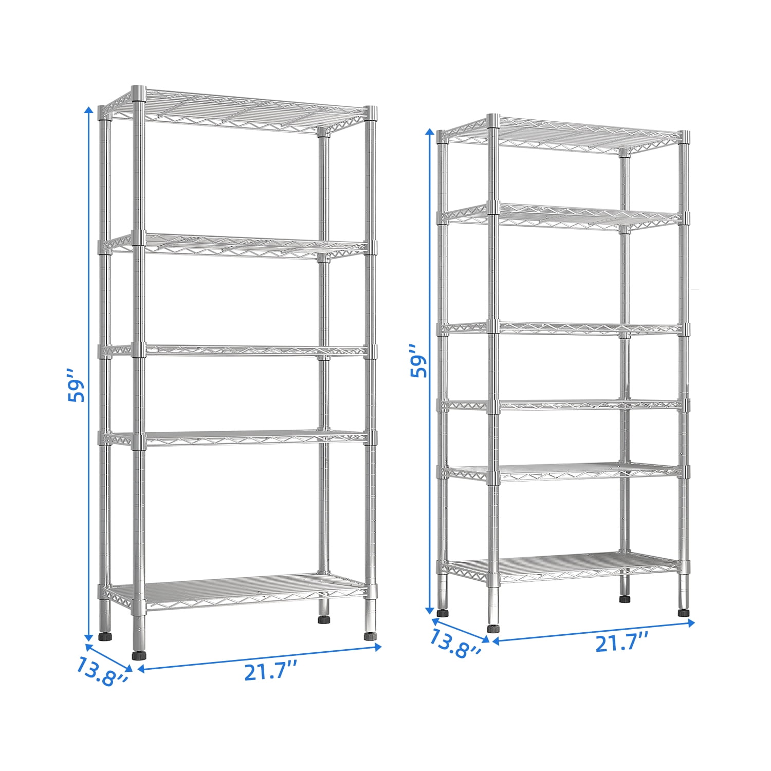 Ktaxon 11-Tier Wire Shelving, Heavy Duty Steel Rack, 62.9