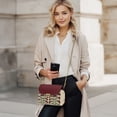 thumbnail image 2 of Pzuqiu Flower Print Women Leather Crossbody Bag Metal Chain Strap Versatile Small Leather Crossbody Bags for Women Craftsmanship Vintage Trendy for Daily Life, 2 of 7
