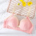 thumbnail image 2 of LLYWEY Push up Wireless Bras for Women Cute Open Front Snap Bras No Underwire Soft Padded Bralette, 2 of 3