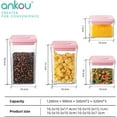 thumbnail image 6 of Airtight Food Storage Container - 7 Pcs One Button Handy Container Stackable Food Containers for Snacks Candy Salt Herbs Spices Coffee Bean Formula Popcorn BPA-Free Tight Seal, 6 of 6