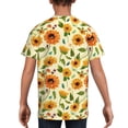 thumbnail image 5 of Wukai Sunflowers And Butterflies Youth Unisex Short Sleeve T-Shirt for Boys, Girls, Teens, and Kids-Small, 5 of 7
