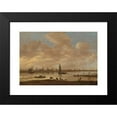 thumbnail image 2 of Jan van Goyen 18x13 Black Modern Framed Museum Art Print Titled - View of an Imaginary Town Across a River, with the Tower of Saint Pol in Vianen (1649), 2 of 5