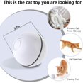 thumbnail image 2 of Smart Interactive Cat Toy Ball Automatic Usb Rechargeable Pet Cat Toy Roller Ball with 360 Degree Led Light Rotating Ball (White), 2 of 5