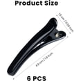 thumbnail image 2 of 6 PCS Black Sectioning Hair Clips for Styling, Plastic Hairdresser Clips for Hair, Non-Slip & No Trace Duckbill Hair Clips of All Hair Types, Professional Hair Clips for Women Girls Salon(4.9 CM), 2 of 5
