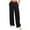 Black, variant on Womens Wide Leg Sweatpants Trendy Baggy Drawstring Elastic Waist Joggers Pants