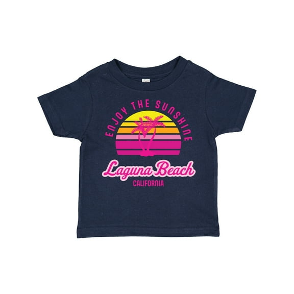 Inktastic Summer Enjoy the Sunshine Laguna Beach California in Pink Boys or Girls Toddler T-Shirt
