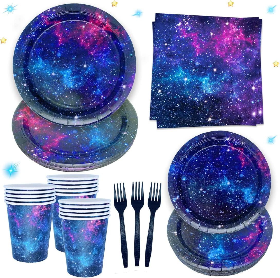 Space Galaxy Party Supplies Tableware Set Outer Space Theme Birthday