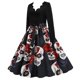 thumbnail image 2 of Vestido de mujer Vestido largo de otoño con estampado de calavera, 2 of 5