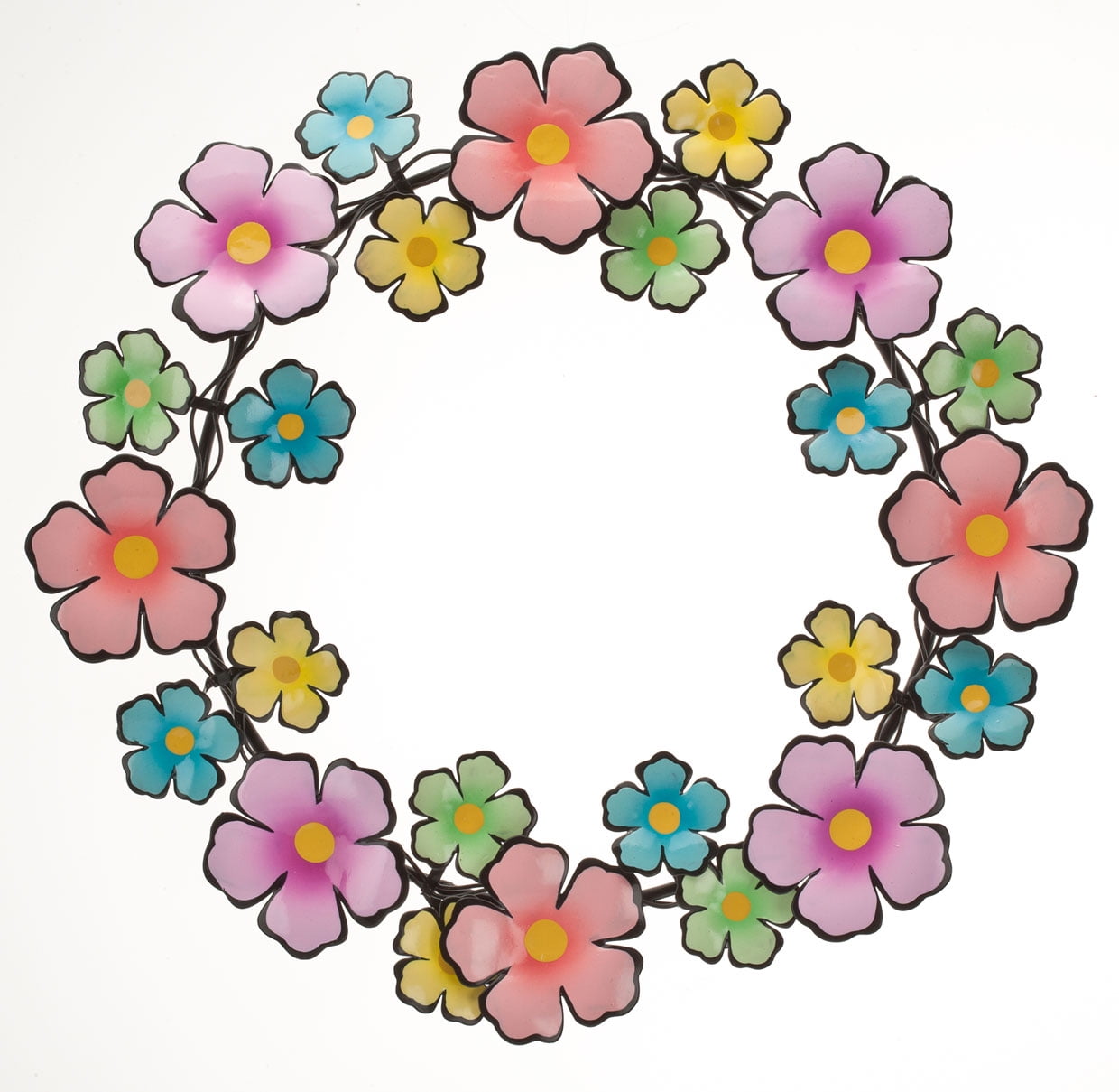 Metal Flowers Wreath by Maple Lane Creations