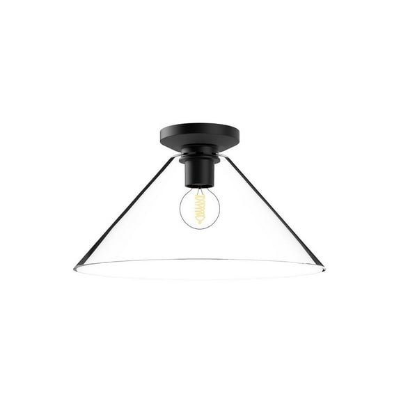 FM570314MBCL-Alora Lighting-Salem - 1 Light Flush Mount-8 Inches Tall and 14.13 Inches Wide-Matte Black Finish