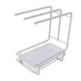 thumbnail image 2 of Dishcloth Rack, Hollow Bottom Quick Drying Dishcloth Drying Rack Prevent Deformation Iron Material Multipurpose  For Bathroom Sink Black,White, 2 of 8