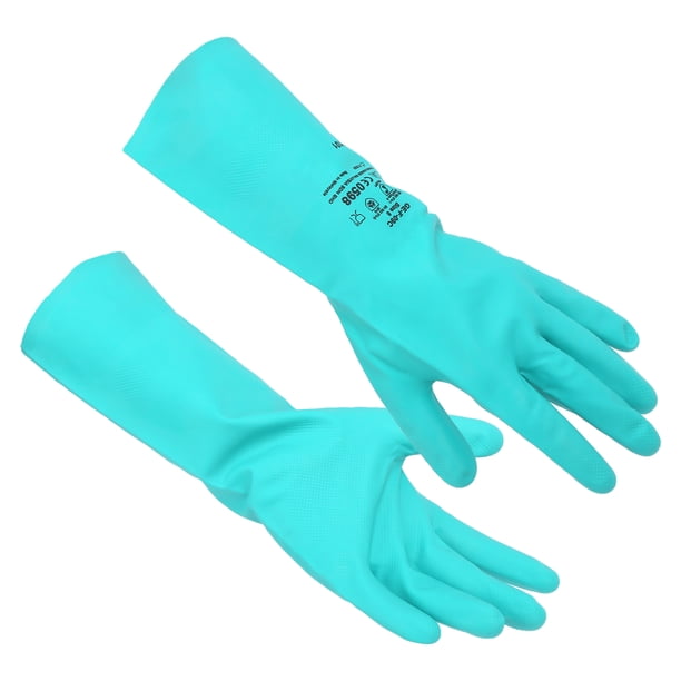 Protección de manos para el trabajo, 1 par de guantes de trabajo resistentes a productos químicos Guantes de caucho de nitrilo Elegantes y modernos