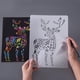 thumbnail image 4 of Plantilla de pintura tema animal creativo regla de encaje personalidad pintura para rascar Plantilla, 4 of 6
