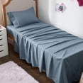 thumbnail image 1 of Juego de sábanas Bedsure Twin XL para dormitorio, 3 piezas, color azul mineral, 1 of 8