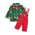 thumbnail image 3 of yotijay Boys Suit Set with Bowtie Formal Dress Christmas Outfits for Kids Xmas Festivals Clip Suspenders, 3 of 9