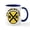 White/Navy Inside, variant on CafePress - Still Plays With Trains - 11 oz Ceramic Mug - Novelty Coffee Tea Cup