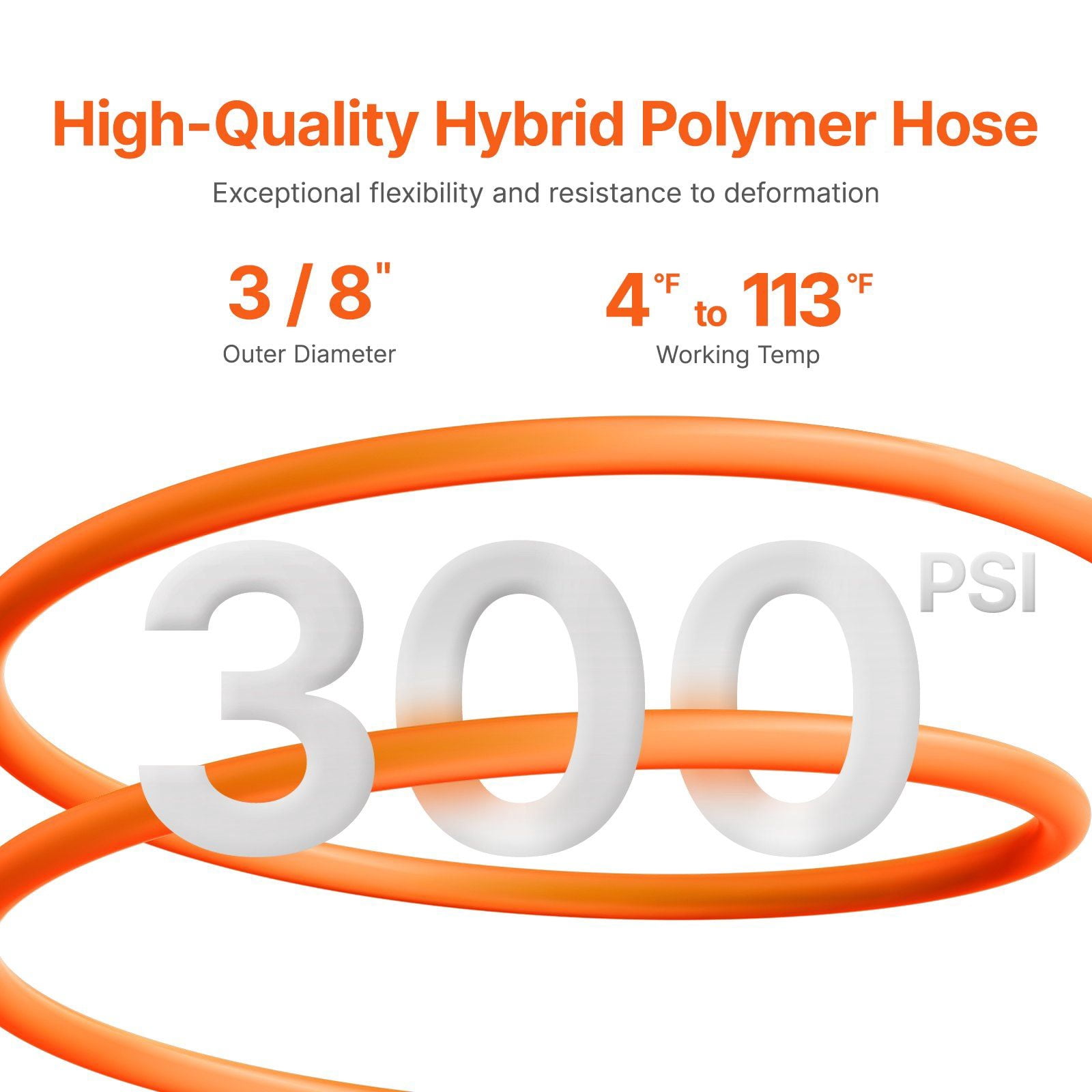 3/8IN x 65FT Retractable Air Hose Reel – Hybrid Air Hose with Dual Arms for Garage & Workshop
