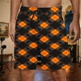 thumbnail image 2 of Havenre Men's Pajama Shorts Plaid Sleep Short Pants with Pockets Soft Drawstring Elastic Waist Baggy Lounge Woven Pajamas Bottoms for Men Orange XXXL, 2 of 5