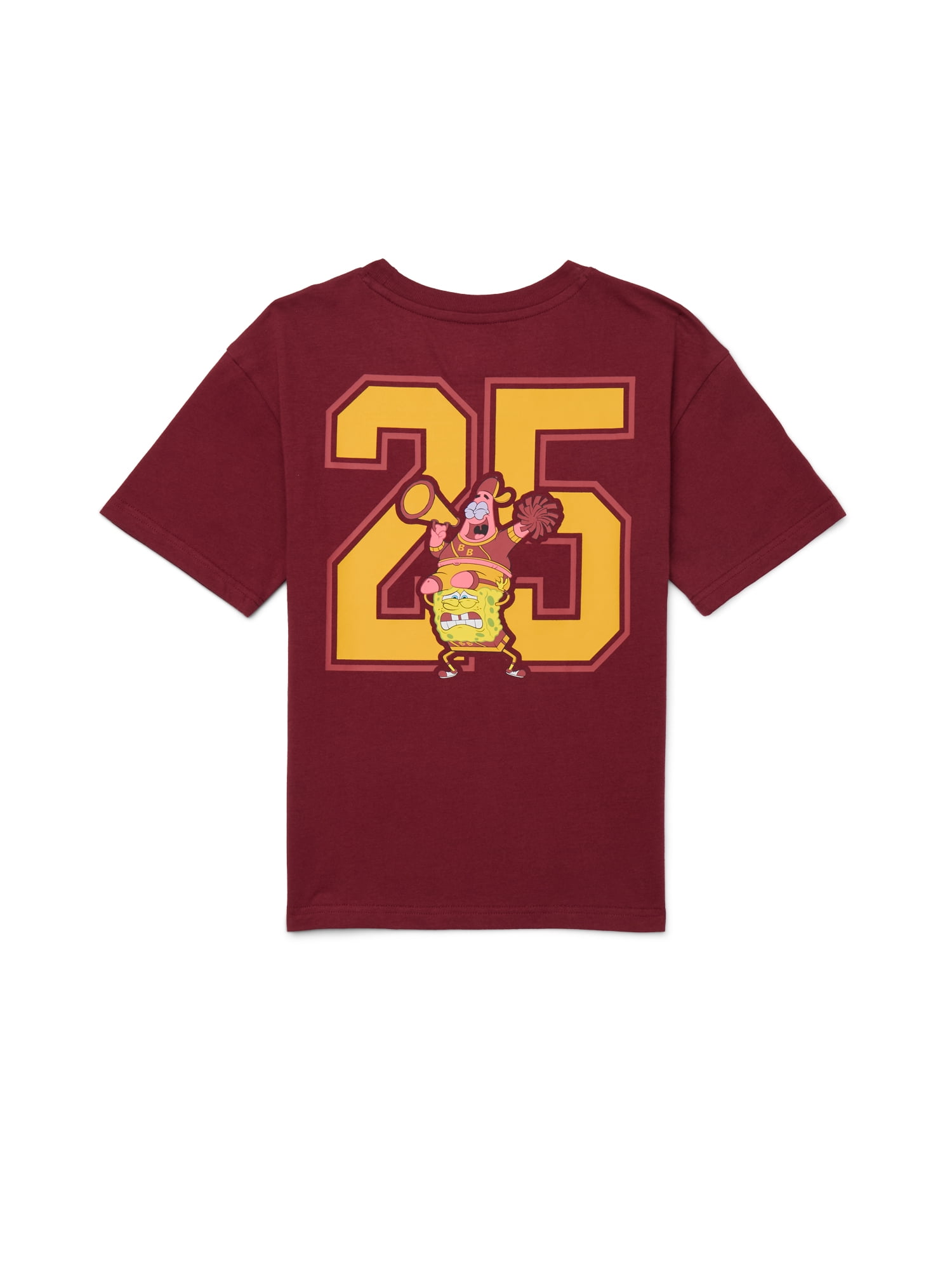 SpongeBob SquarePants Boys Graphic Retro Print Tee with Short Sleeves, Sizes 4-18