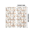 thumbnail image 3 of 2 Panel Fall Kitchen Curtains, Vintage Autumnal Theme Farmhouse Vibe Wild Flowers Curtains, Window Drapes Set for Kitchen Cafe Decor - 27.5X59'', 3 of 7