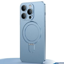 Dteck Invisible Stand Magnetic Case for iPhone 13 Pro Max, Compatible with MagSafe, Ultra Slim Thin Matte Phone Cover Ring Holder,Blue