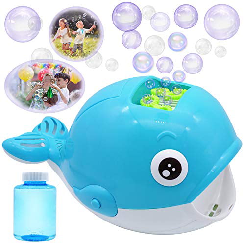 for Kids Indoor and Outdoor Play JOYIN Automatic Bubble Maker Fire Extinguisher Bubble Blower Machine with Bubble Solution 100 ml Summer Themed Party and Birthday Gift