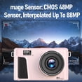 thumbnail image 3 of Cámara Digital De 8k 88mp Para Fotografía Con Enfoque Automático, Cámara Vlogging Wifi De 18x Con Pantalla De Flip De 3" Para Transmisión En Vivo Para Transmisión En Vivo, 3 of 7