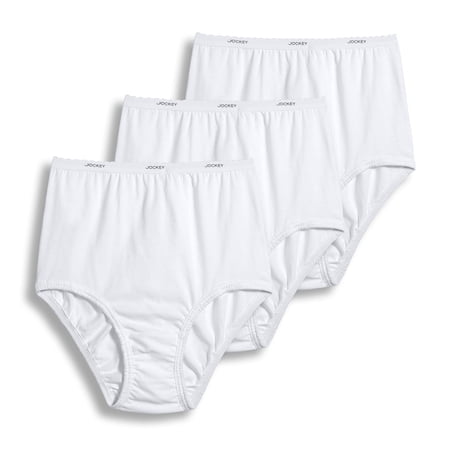 Jockey Women's Plus Size 100% Cotton Classic Brief - 3 Pack