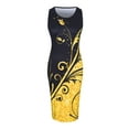 thumbnail image 3 of LilyLLL Womens Floral Print Sleeveless Slim Fit Party Midi Dress, 3 of 5
