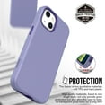 thumbnail image 4 of Decase For iPhone 13 Case,Shockproof Silicone Rubber Heavy Duty Soft TPU Protector Phone Case Cover,Light Purple, 4 of 6