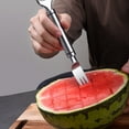 thumbnail image 7 of Ludlz Watermelon Fork Slicer 2-in-1 Cutting Tool Reusable Professional Manual Slicing Stainless Steel Quickly Safe Melon Fruit Cutter Slicer Kitchen Gadget, 7 of 7